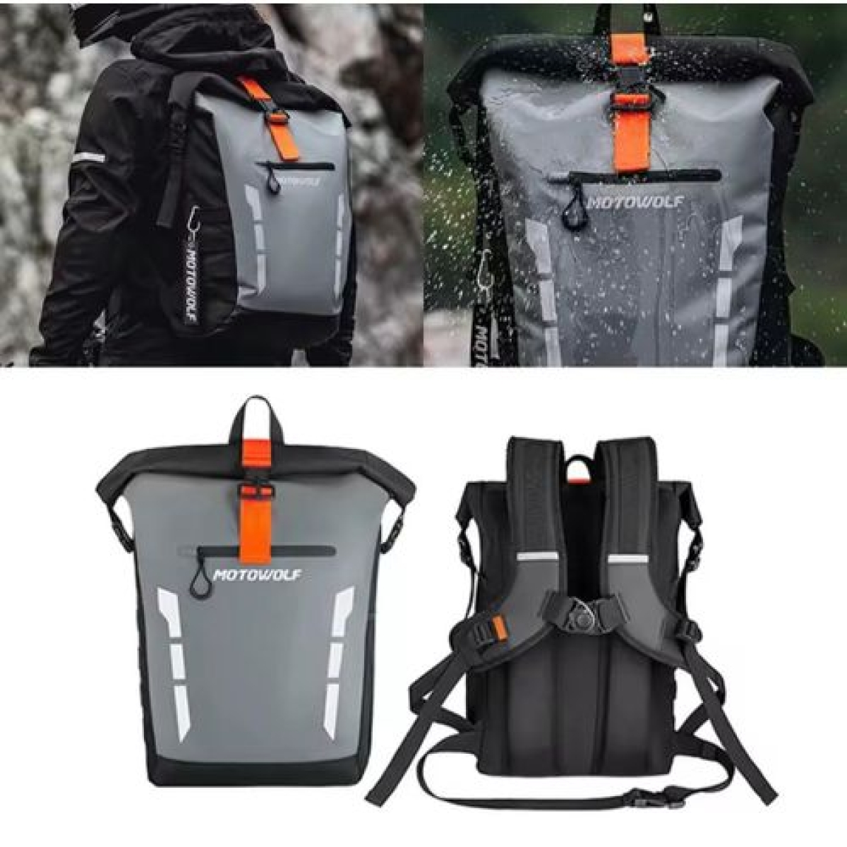 Αδιάβροχο Σακίδιο Πλάτης Μοτοσυκλέτας 20L Motowolf MDL0716 - Image 8