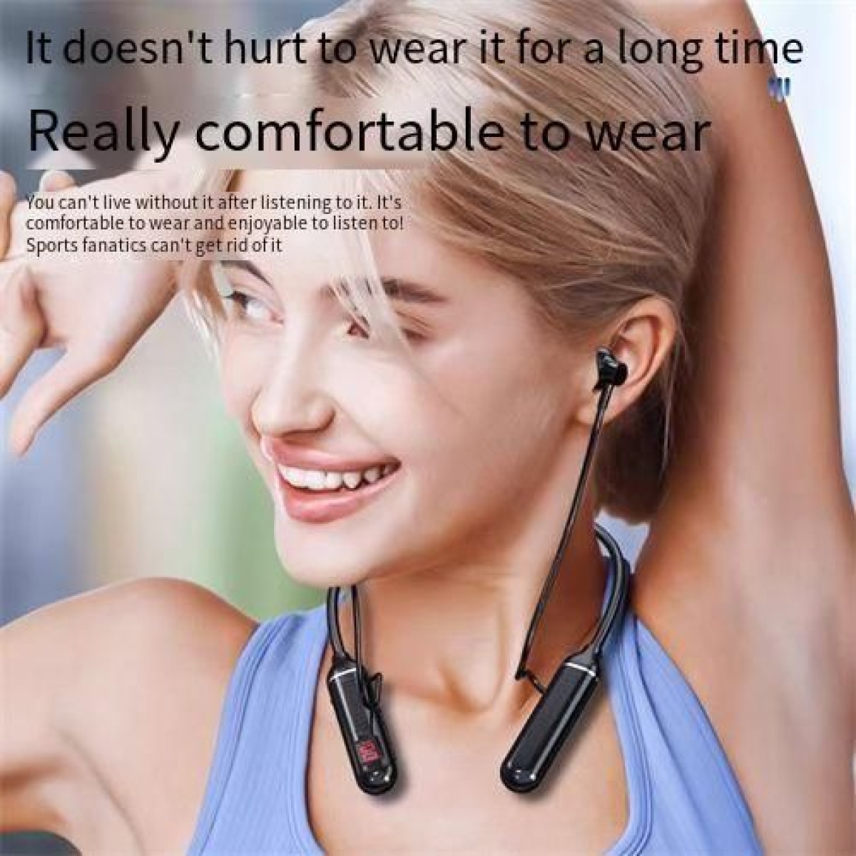 Ασύρματα Ακουστικά Neckband Bluetooth Με LED Οθόνη NECK-1 - Image 8