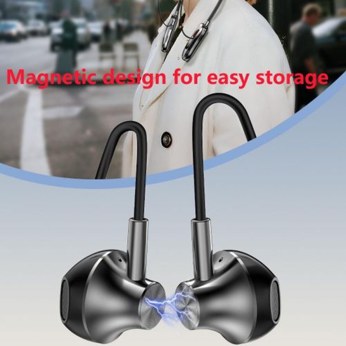 Ασύρματα Ακουστικά Neckband Bluetooth Με Οθόνη LED BASS G63 - Image 3