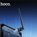 Ασύρματος USB Αντάπτορας Wi-Fi 4 Με Εξωτερική Κεραία 150Mbps Hoco HI37 - Image 4