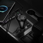 Bluetooth FM Transmitter Αυτοκινήτου 35W Με Dual USB-C Και Φορτιστή Αναπτήρα Hoco E88 Star - Image 4