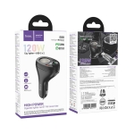 Bluetooth FM Transmitter Αυτοκινήτου 35W Με Dual USB-C Και Φορτιστή Αναπτήρα Hoco E88 Star - Image 2