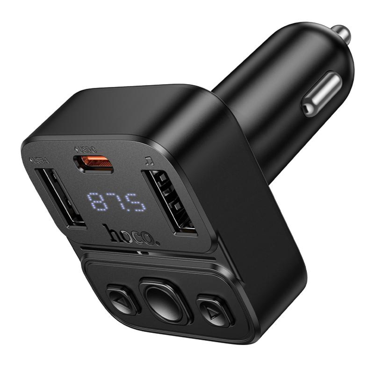Bluetooth FM Transmitter Αυτοκινήτου 35W Με USB-A Και USB-C Hoco E87 Delta - Image 2