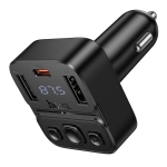 Bluetooth FM Transmitter Αυτοκινήτου 35W Με USB-A Και USB-C Hoco E87 Delta - Image 2