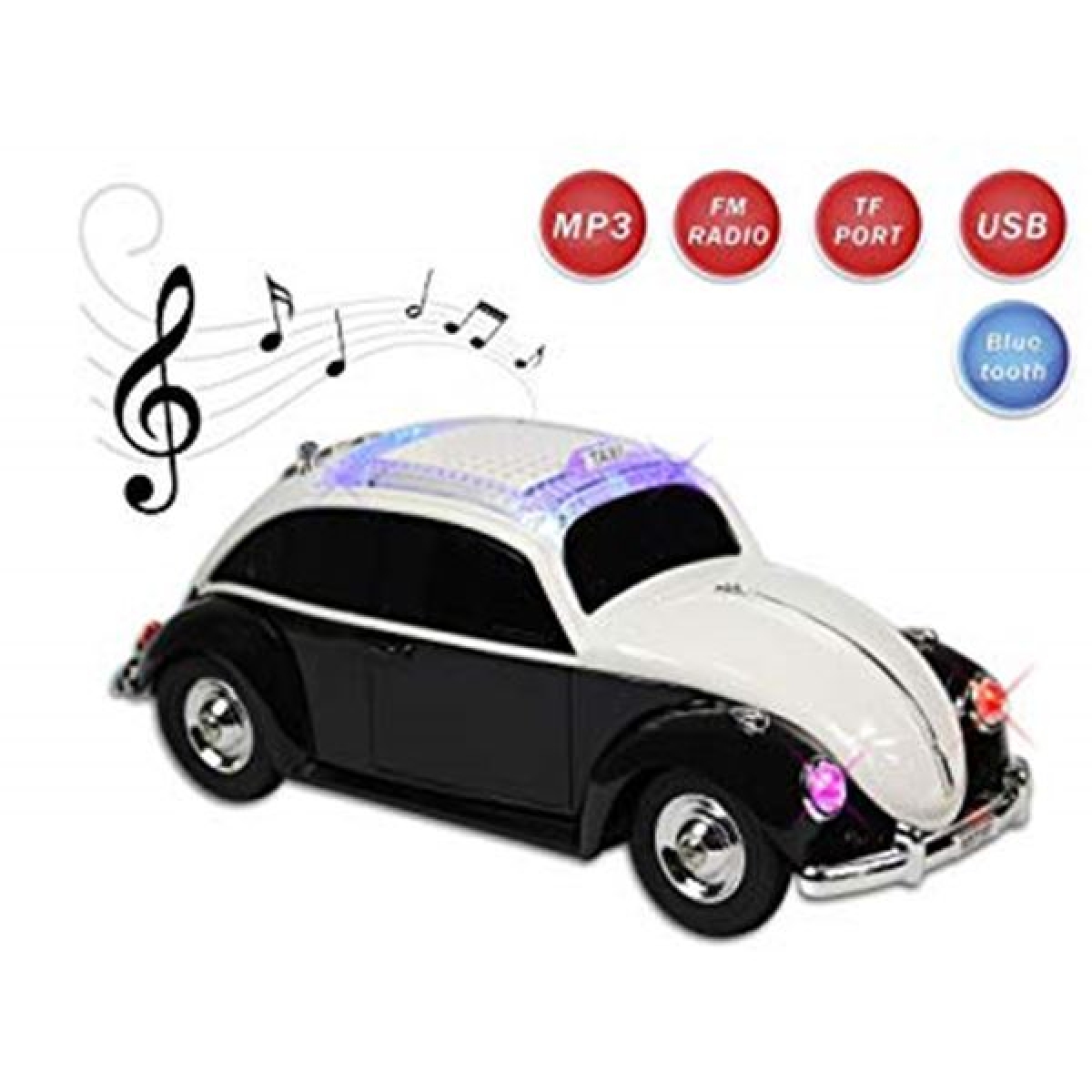 Bluetooth Ηχείο Σκαραβαίος 3W με FM Ραδιόφωνο & LED Φωτισμό WS-1958 - Image 11