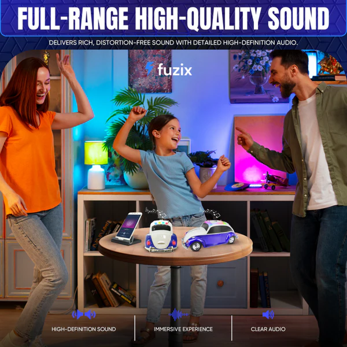 Bluetooth Ηχείο Σκαραβαίος 3W με FM Ραδιόφωνο & LED Φωτισμό WS-1958 - Image 7
