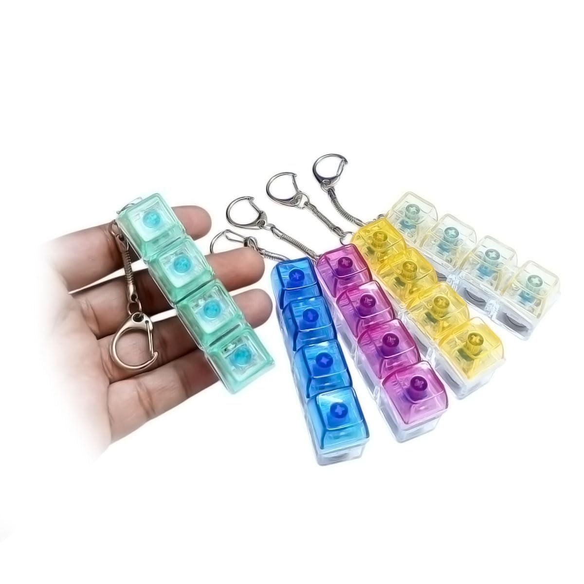 Μπρελόκ Fidget Με Μηχανικά Πλήκτρα Και LED Φωτισμό - Image 6