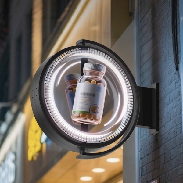 Διαφημιστική Οθόνη LED 3D Holographic WiFi Διπλής Όψης Με App Control