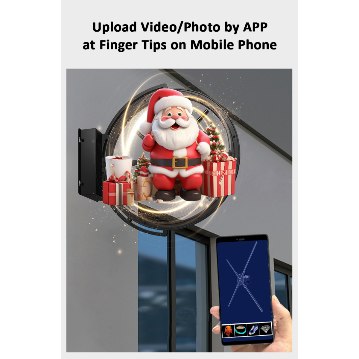 Διαφημιστική Οθόνη LED 3D Holographic WiFi Διπλής Όψης Με App Control - Image 10