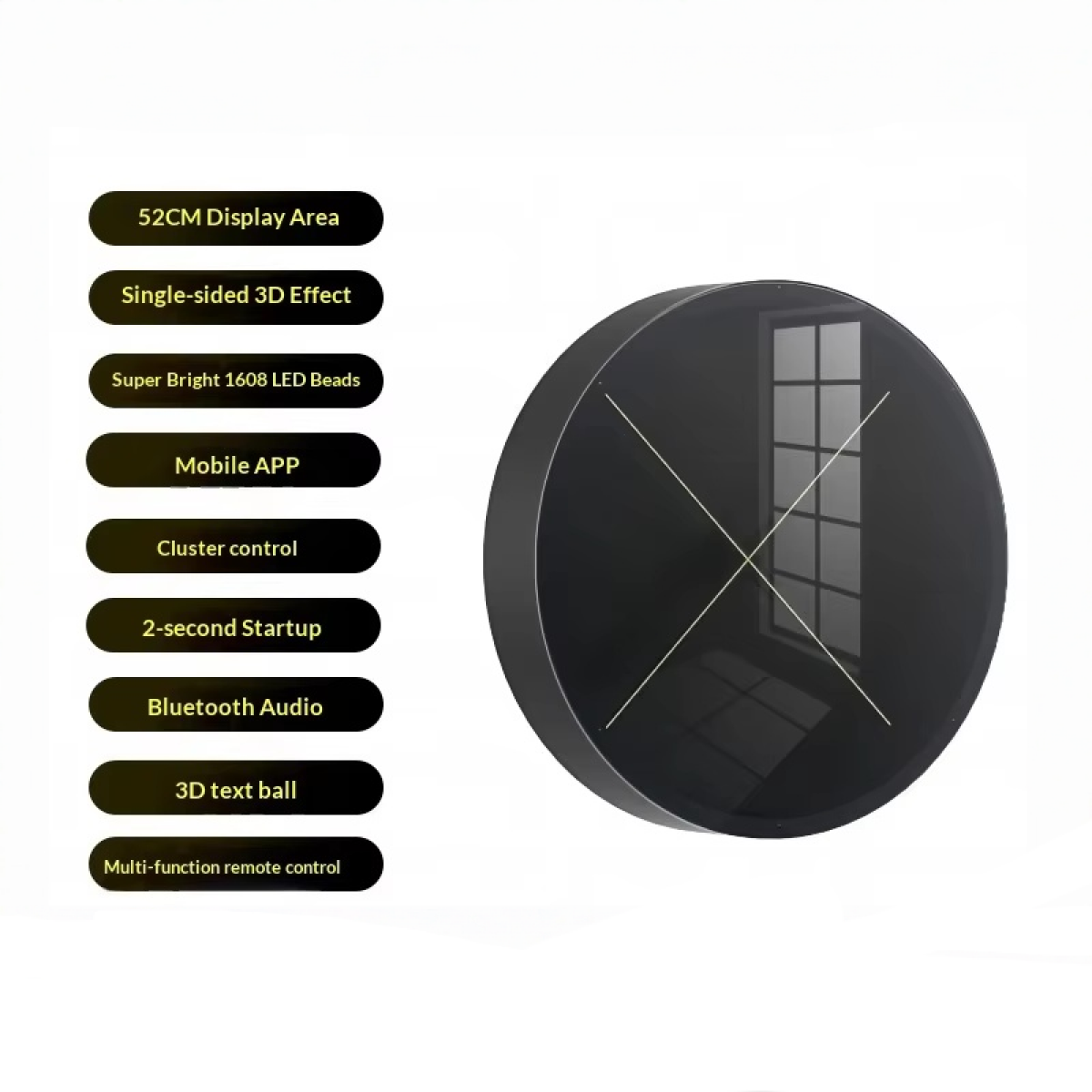 Διαφημιστική Οθόνη LED 3D Holographic WiFi Διπλής Όψης Με App Control - Image 3