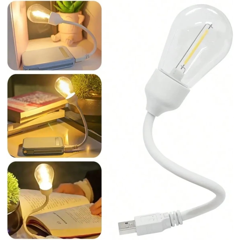 Εύκαμπτο LED Φωτιστικό USB Για Laptop Θερμό Λευκό HP-2402-3