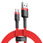 Baseus Cafule Καλώδιο USB-A σε Type C 2A 2m Κόκκινο CATKLF-C09