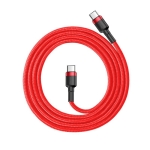 Baseus Καλώδιο Γρήγορης Φόρτισης Cafule Cable CATKLF-G09 Type-C 3A PD 2.0 Flash Charging - Type-C to Type-C 1M - Red - Image 2