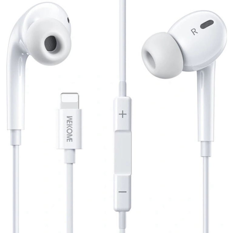 Ενσύρματα Ακουστικά In-Ear Lightning Με Μικρόφωνο Wekome YB10 Λευκά