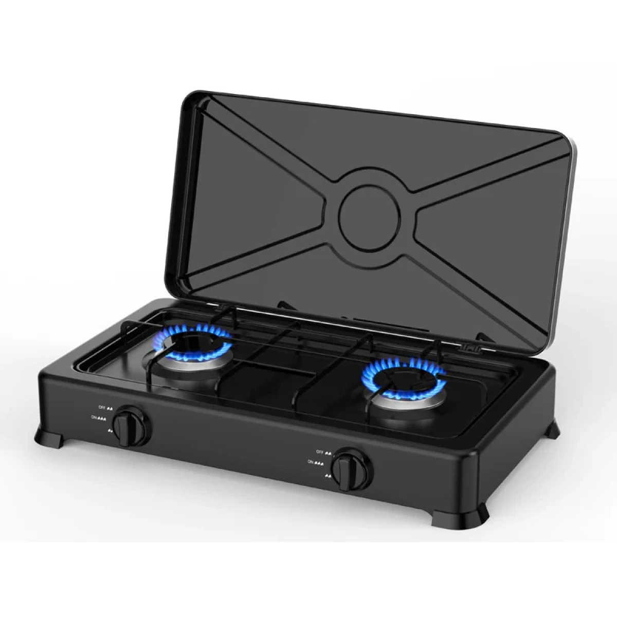 Επιτραπέζια Εστία Υγραερίου 2 Καυστήρων 4400W Inox Sokany SK-07004 - Image 2