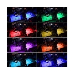 Εσωτερικά LED Φώτα Αυτοκινήτου Music RGB 18cm με Τηλεχειριστήριο 4τμχ