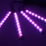Εσωτερικά LED Φώτα Αυτοκινήτου Music RGB 18cm με Τηλεχειριστήριο 4τμχ