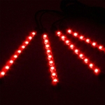 Εσωτερικά LED Φώτα Αυτοκινήτου Music RGB 18cm με Τηλεχειριστήριο 4τμχ