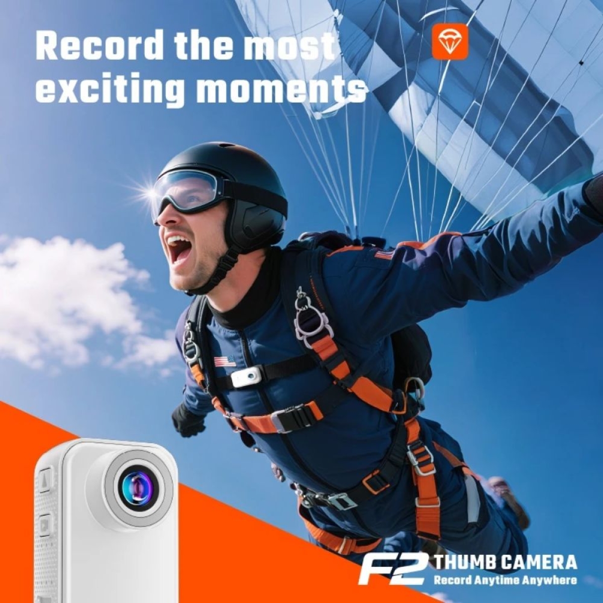 F2 Mini Camera 1080P WiFi Φορητή Action Κάμερα με App Control