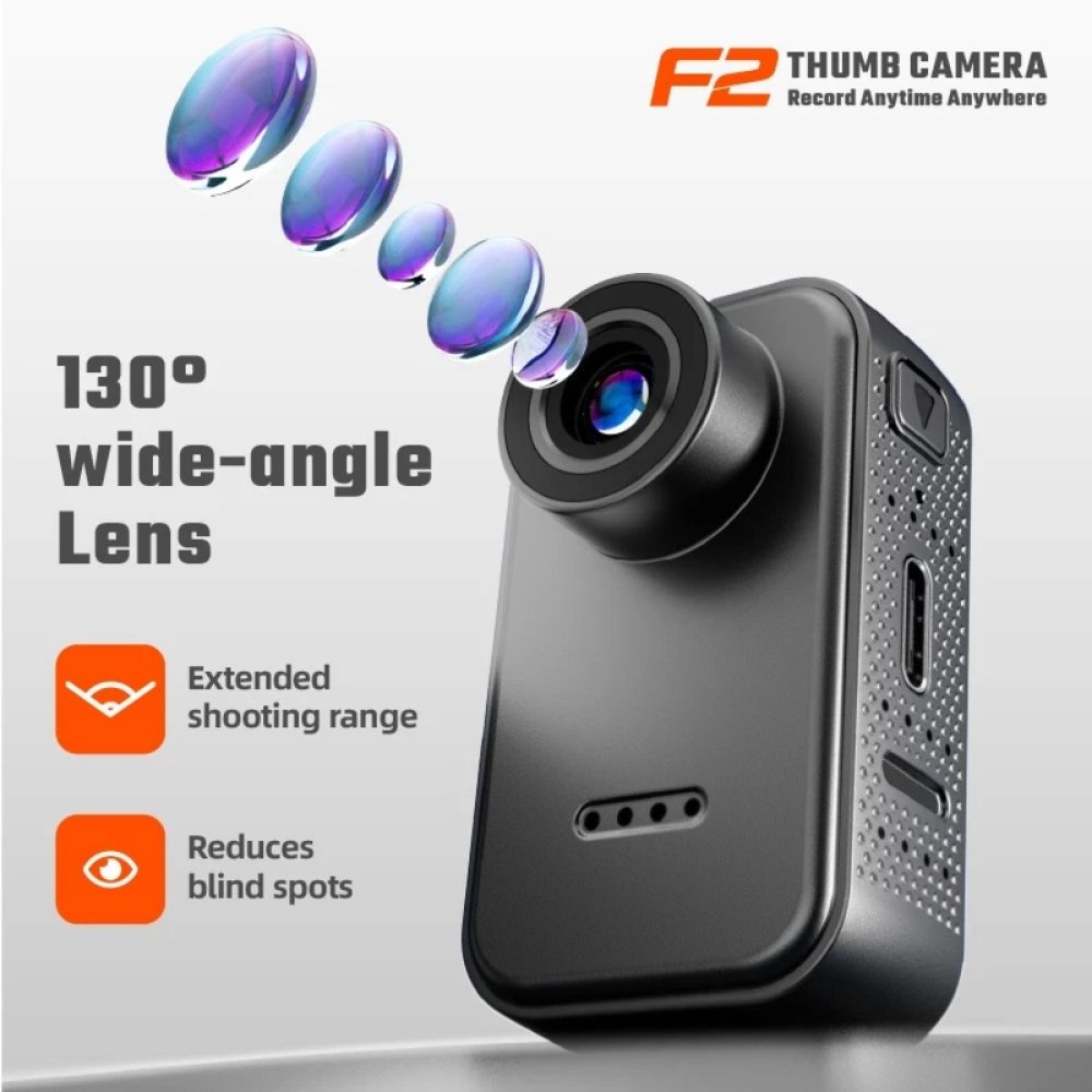 F2 Mini Camera 1080P WiFi Φορητή Action Κάμερα με App Control