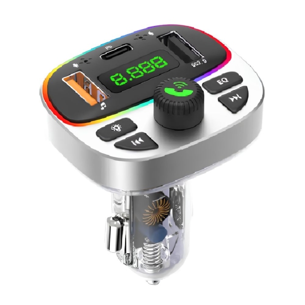 FM Transmitter Bluetooth Αυτοκινήτου Andowl Q-C668 RGB