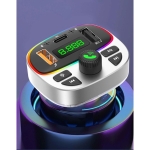 FM Transmitter Bluetooth Αυτοκινήτου Andowl Q-C668 RGB