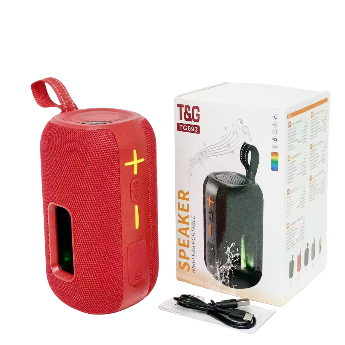 Φορητό Ασύρματο Ηχείο Bluetooth Με RGB Φωτισμό Και TWS T&G TG-693 - Image 5