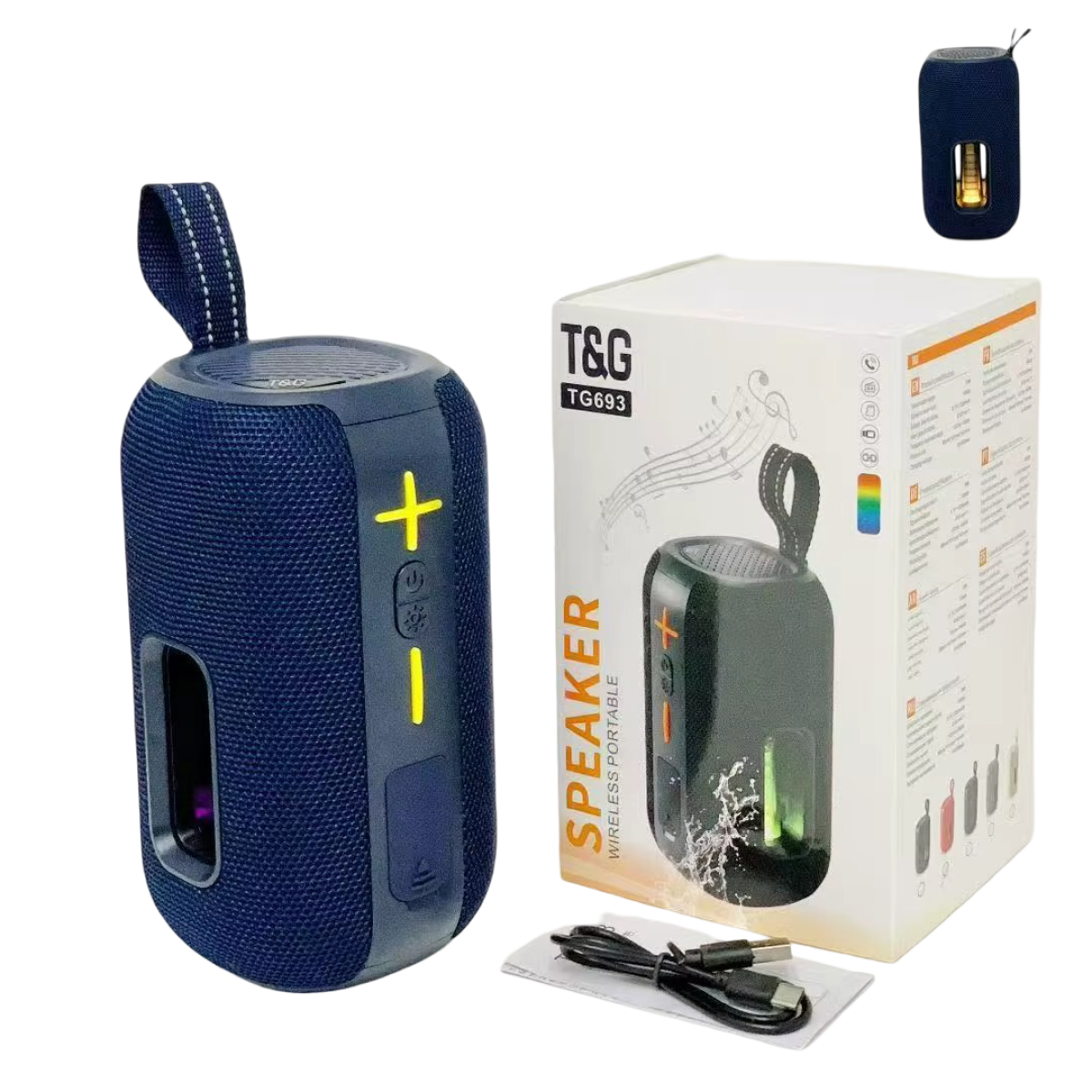 Φορητό Ασύρματο Ηχείο Bluetooth Με RGB Φωτισμό Και TWS T&G TG-693 - Image 6