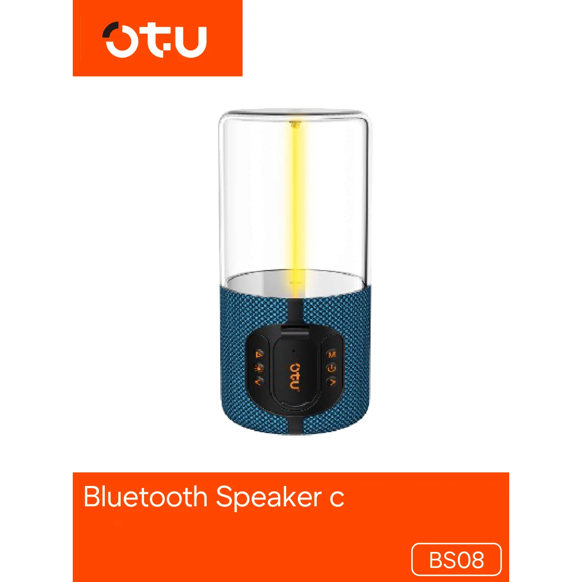 Φορητό Bluetooth Ηχείο 5W με RGB Φωτισμό & MicroSD OTU BS08 – Μπλε - Image 2