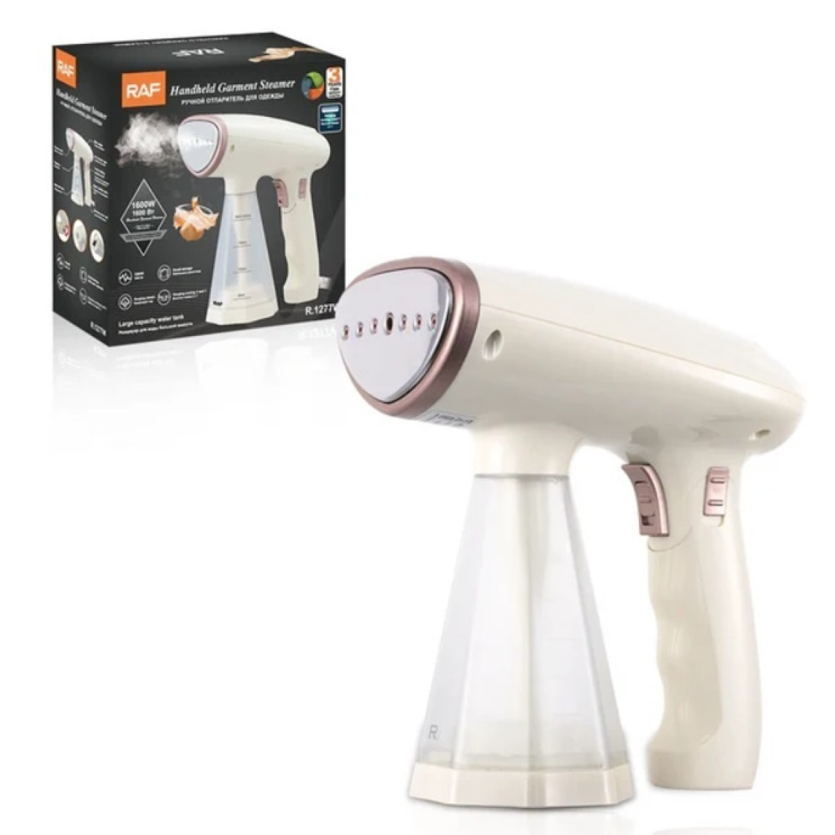 Φορητός Ατμοκαθαριστής Ρούχων Χειρός 1600W 200ml RAF R.1277 - Image 2
