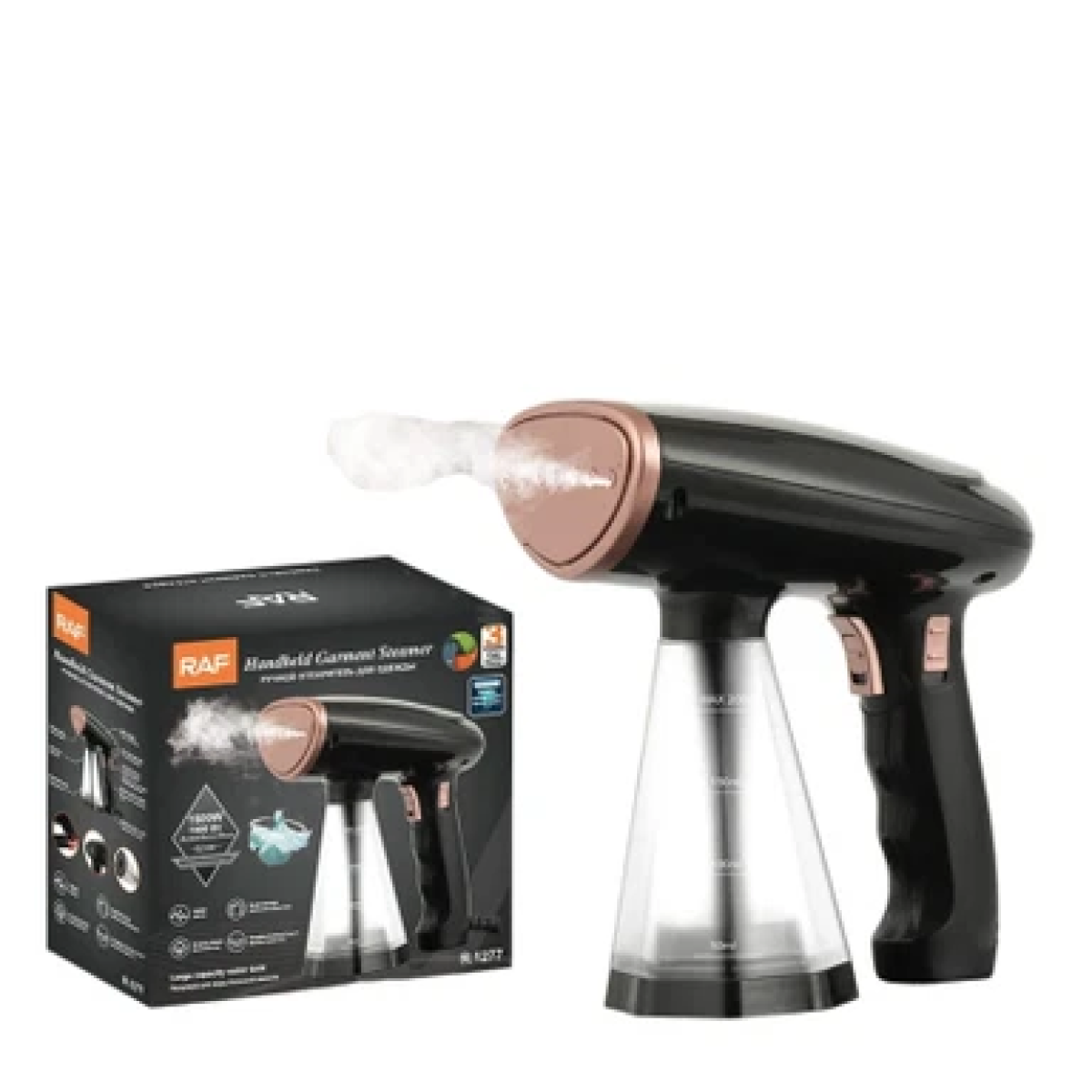Φορητός Ατμοκαθαριστής Ρούχων Χειρός 1600W 200ml RAF R.1277 - Image 11
