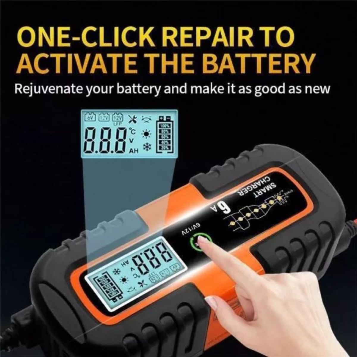 Φορτιστής Μπαταρίας Αυτοκινήτου 6AMP 6-12V HL18668-281