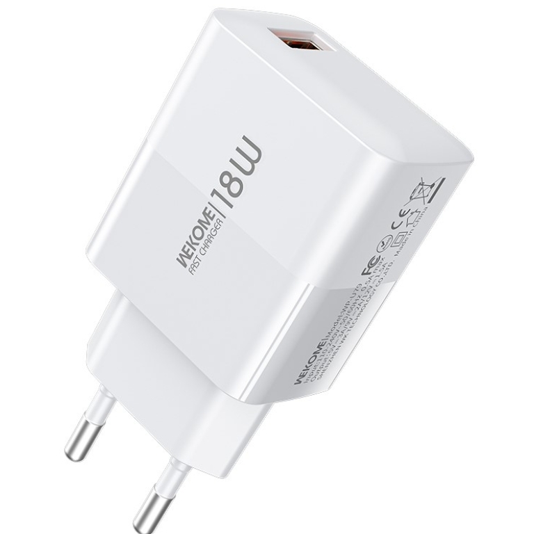 Φορτιστής USB-A Fast Charger 18W EU Wekome WP-U79