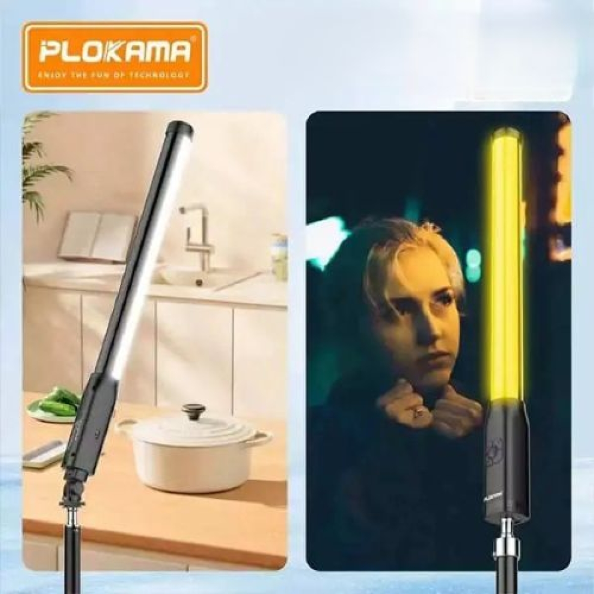 Φωτιστικό LED Stick Χειρός με Ρυθμιζόμενη Θερμοκρασία Χρώματος 2700K-6500K Plokama VL-06 - Image 4
