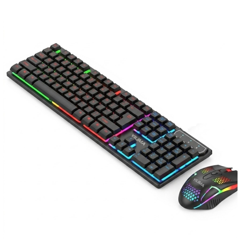 Gaming Σετ Ενσύρματο Πληκτρολόγιο Και Ποντίκι RGB Yilima QS-603