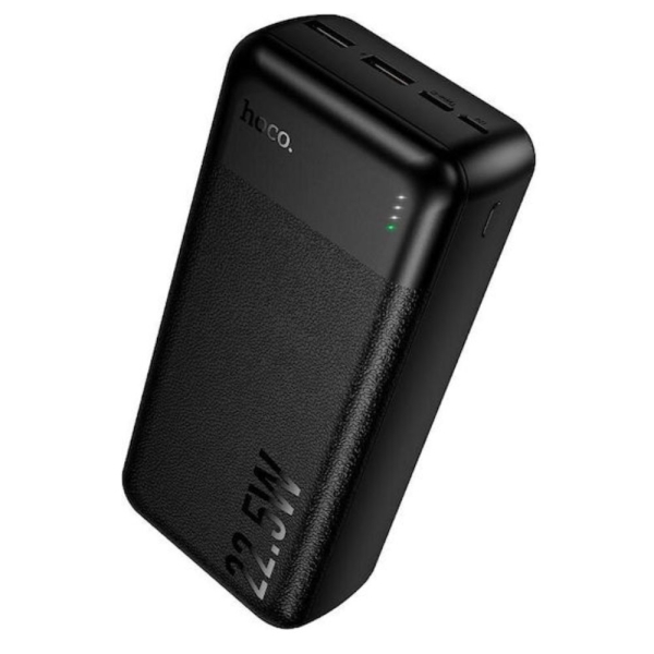 Hoco J159B Power Bank 30.000mAh 22.5W PD20W με 3 Θύρες Εξόδου Μαύρο