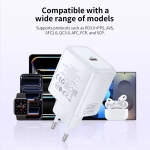 Hoco N83 Φορτιστής με Καλώδιο Type-C και Θύρα USB-C 40W Single-Port GaN Fast Charger Λευκό