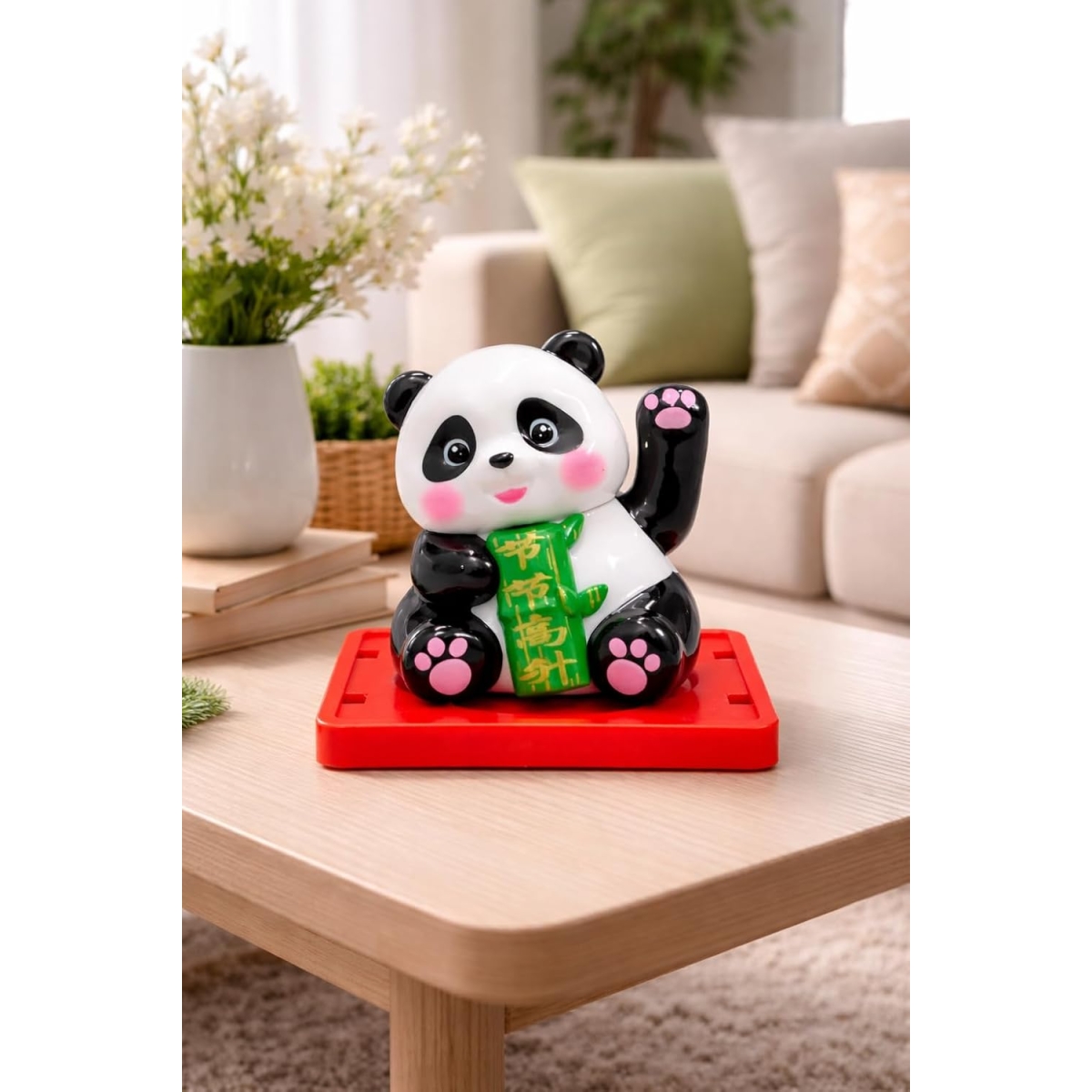 Ηλιακό Διακοσμητικό Panda Με Κουνιστό Κεφάλι Maneki Neko 8021 - Image 6