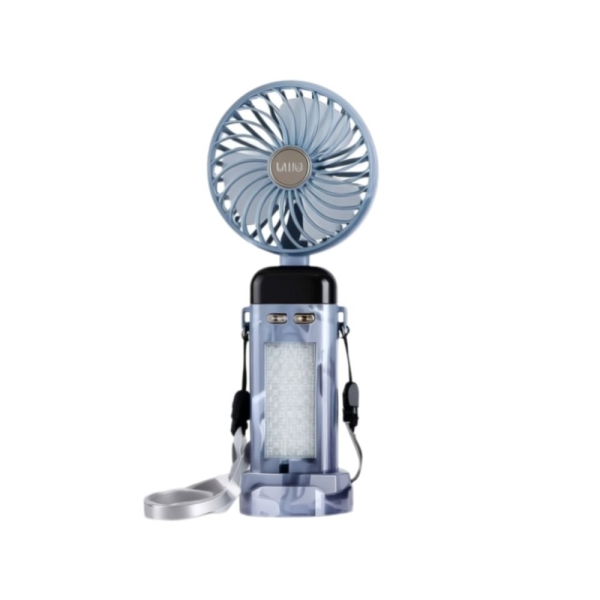 Ηλιακός Φορητός Ανεμιστήρας με Φως LED GM-009 USB Επαναφορτιζόμενος