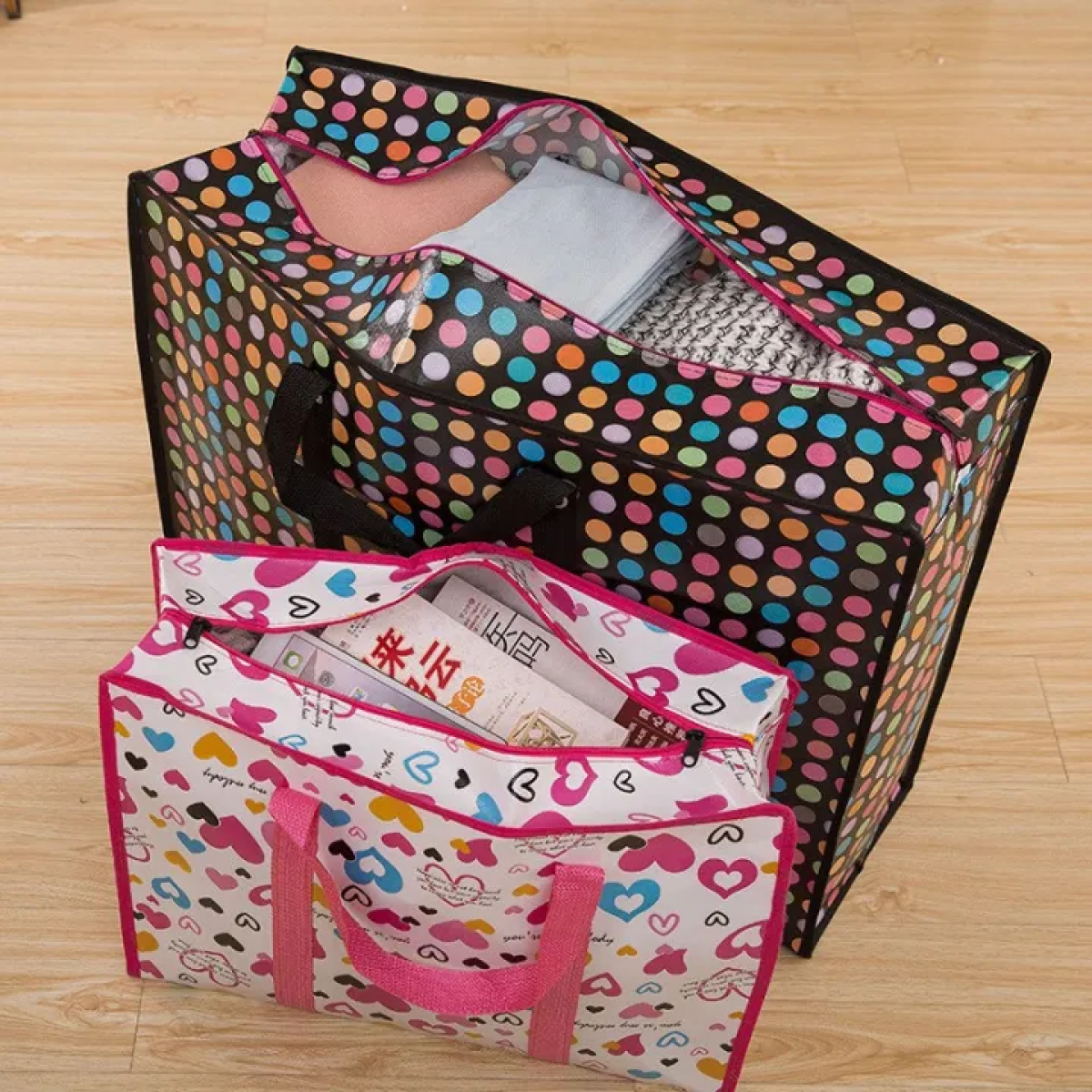 Jumbo Τσάντα Laundry Αδιάβροχη Woven Πολυχρηστική 40x30cm - Image 5