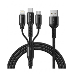 Καλώδιο Φόρτισης 3 Σε 1 USB Σε Type-C / Lightning / Micro USB 15W Ezra DC352