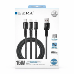 Καλώδιο Φόρτισης 3 Σε 1 USB Σε Type-C / Lightning / Micro USB 15W Ezra DC352 - Image 2