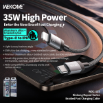 Καλώδιο Φόρτισης Και Δεδομένων USB-C Σε Lightning 1m 6A Wekome WDC-125 - Image 4