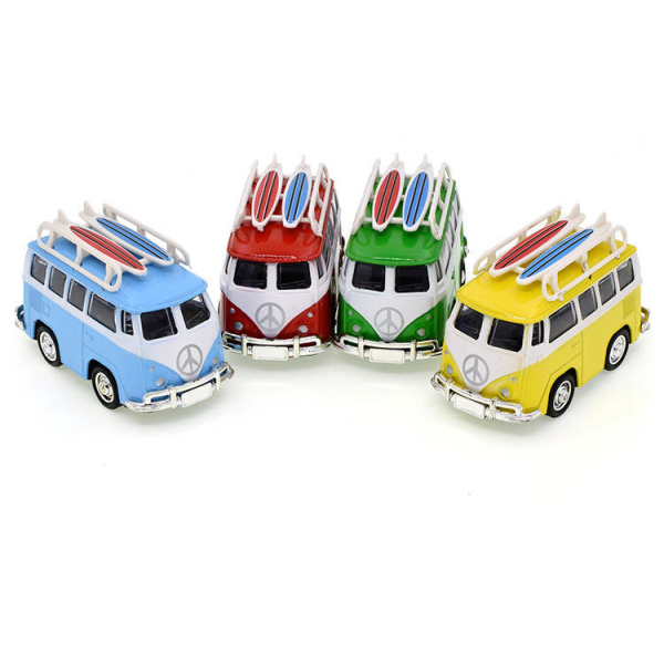 Μινιατούρα Retro Λεωφορείο Diecast 1:43 Με Pull Back Λειτουργία 5313-12
