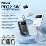 Power Bank 10000mAh Με Ενσωματωμένο Lightning Καλώδιο & Fast Charging Wekome AS-169 - Image 5
