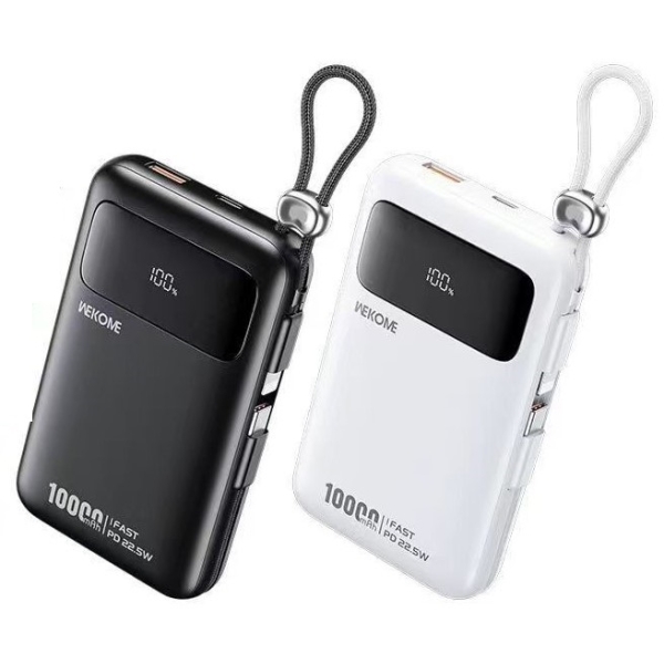 Power Bank 20000mAh Με Ενσωματωμένα Καλώδια Lightning Και Type-C Wekome AS-170
