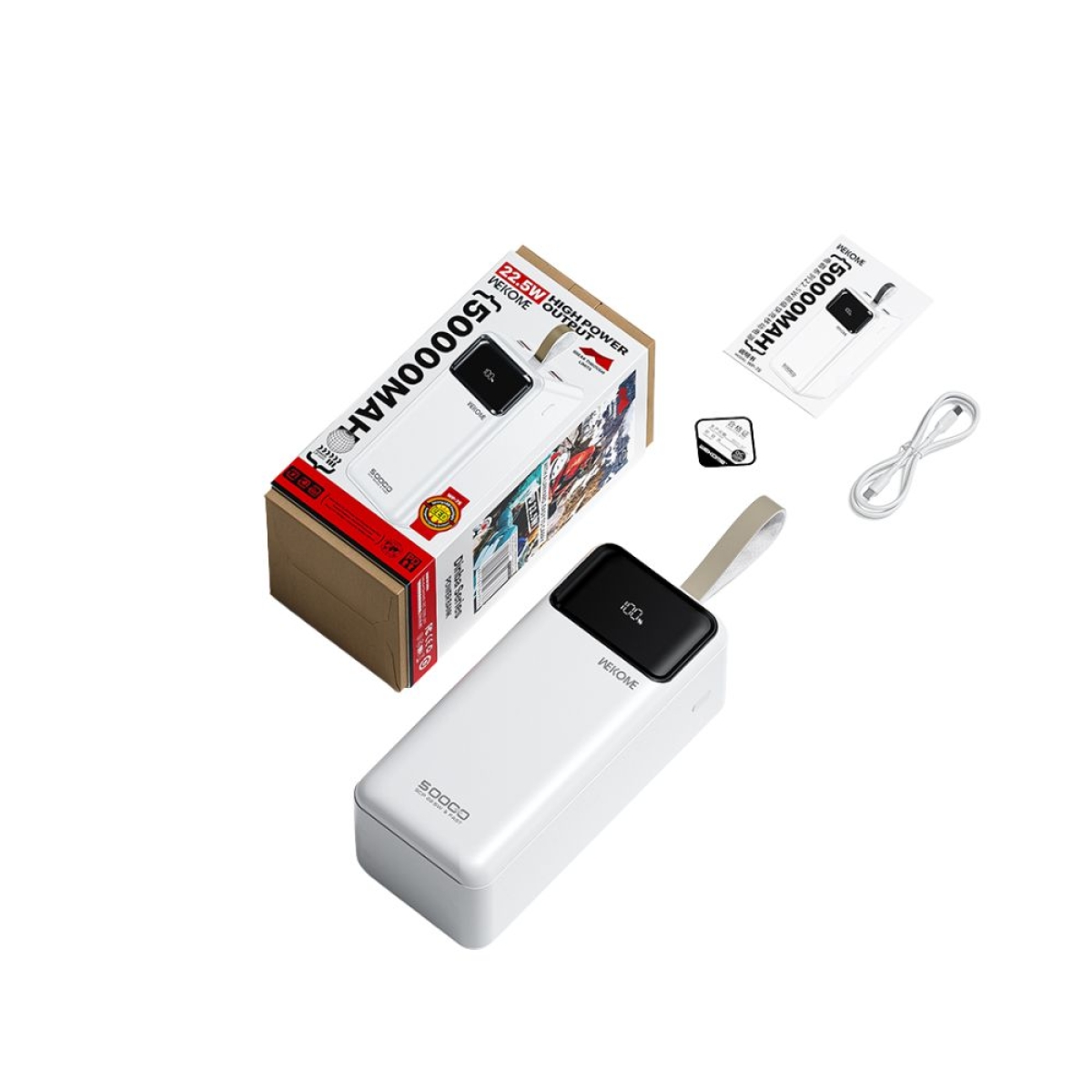 Power Bank 50000mAh WEKOME WP-75 με Γρήγορη Φόρτιση
