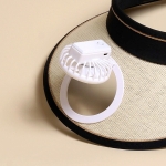 Ψάθινο Visor Καπέλο Με USB Ανεμιστήρα Και UV Προστασία 61000-3-3 - Image 5