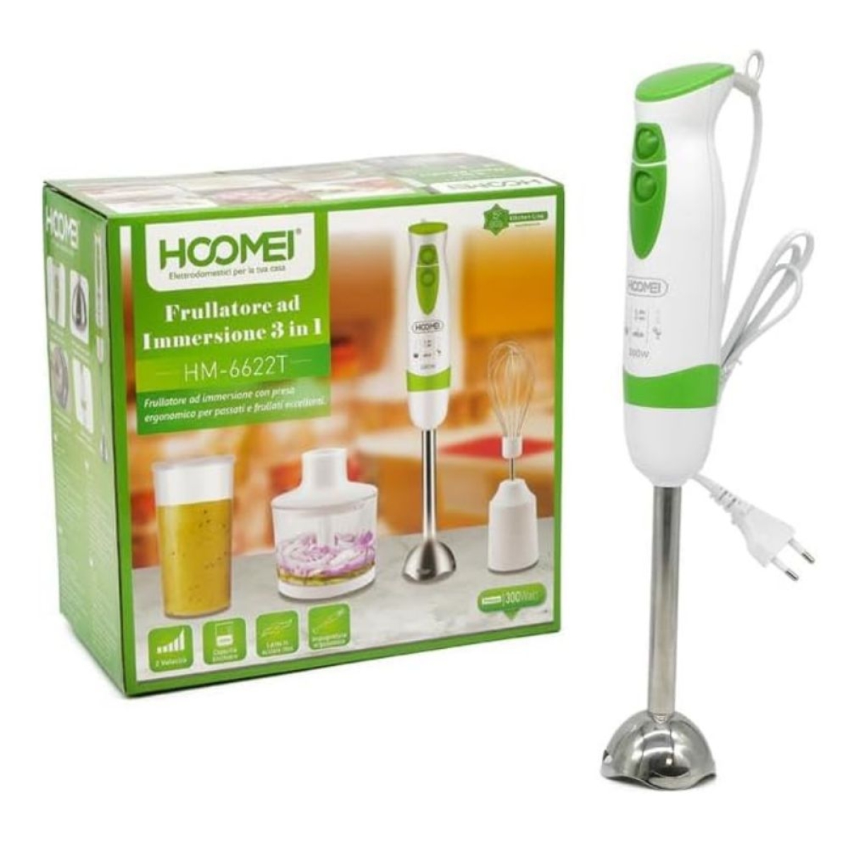 Ραβδομπλέντερ 300W Hoomei HM-6622T 2 Ταχυτήτων