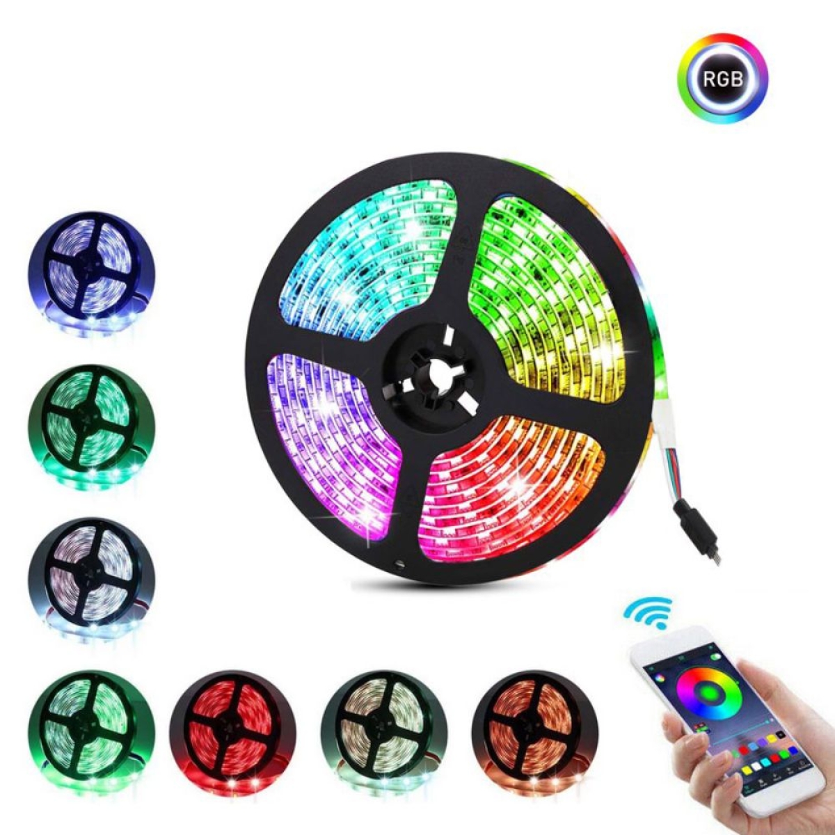 RiXME RZ-5V-2501 RGB LED Ταινία 5m USB με Τηλεχειριστήριο 5050
